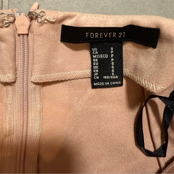 Forever 21 - Studded Blush (pink/beige) suede Mini Skirt - Picture 2 of 3